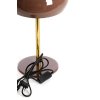 Stolová lampa Ø22x34 cm SURIN lesklá tmavohnedá+zlatá