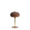 Stolová lampa Ø22x34 cm SURIN lesklá tmavohnedá+zlatá