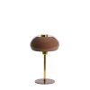 Stolová lampa Ø22x34 cm SURIN lesklá tmavohnedá+zlatá