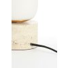 Stolová lampa Ø12x47 cm RYLANO sklo mliečna+piesková+antický bronz