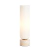 Stolová lampa Ø12x47 cm RYLANO sklo mliečna+piesková+antický bronz