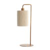 Stolová lampa 26x20x59,5 cm DONIO potlač dreva prírodná + lano krémová