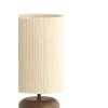 Stolová lampa Ø22x50,5 cm DANIALO potlač dreva hnedá+lano krémová