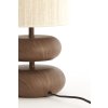 Stolová lampa Ø22x50,5 cm DANIALO potlač dreva hnedá+lano krémová