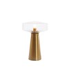 Stolová lampa Ø30x45 cm PLEAT sklo číre+zlaté