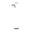 Stojaca lampa 45x29,5x160 cm SOLNA matná čierna + dymové sklo