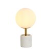 Stolová lampa Ø20x35 cm MEDINA antický bronz + matné biele sklo