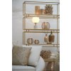 Stolová lampa Ø20x35 cm MEDINA antický bronz + matné biele sklo