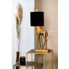 Stolová lampa 28x20x68 cm ŽIRAFA antický bronz + zamat čierna