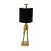 Stolová lampa 28x20x68 cm ŽIRAFA antický bronz + zamat čierna