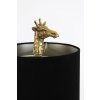 Stolová lampa 28x20x68 cm ŽIRAFA antický bronz + zamat čierna