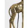 Stolová lampa 28x20x68 cm ŽIRAFA antický bronz + zamat čierna