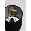 Stolová lampa 28x20x68 cm ŽIRAFA antický bronz + zamat čierna
