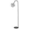 Stojaca lampa 45x28x160 cm RAKEL matná čierna+dymová