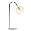 Stolová lampa E14 28x17x50,5 cm RAKEL matná čierna+dymová