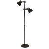 Stojaca lampa 40x30x165 cm JODY čierna zinková + drevo hnedá