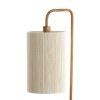 Stojaca lampa 33,5x28x155 cm DONIO potlač dreva prírodná + lano krémová