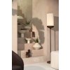 Stojaca lampa Ø23x159 cm DANIA drevená potlač d hnedá+lano krémová