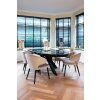 Jedálenský stôl Spider s čiernym podnožím