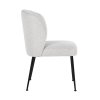 Jedálenská stolička Fallon white bouclé