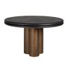 Jedálenský stôl Macaron čierny rustikálny 130Ø