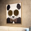 Nástenné umenie Panda čierno-zlaté