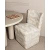 Jedálenská stolička Lorain béžová graffic na kolieskach