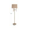 Stojacia lampa Josie, brúsená zlatá