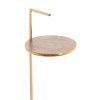 Príručný stolík Ø26x76 cm LEDA mramor biely + antický bronz