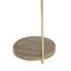 Príručný stolík Ø26x76 cm LEDA travertín hnedý+bronz